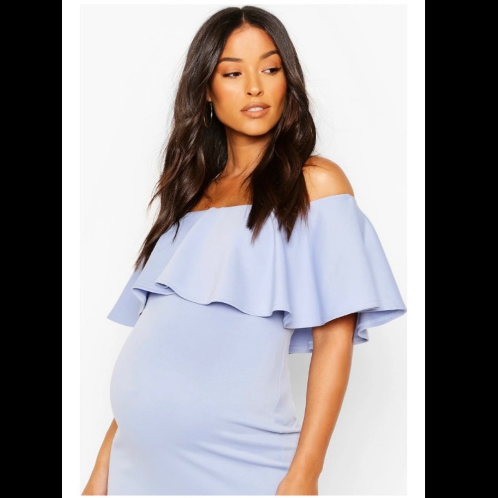 Boohoo Maternity Blue Dress Size 4